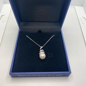 CDE Pearl Pendant Necklace for Women 925  Silver
